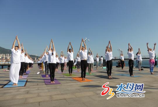 第五个国际瑜伽日 烟台市瑜伽协会引领全民健身
